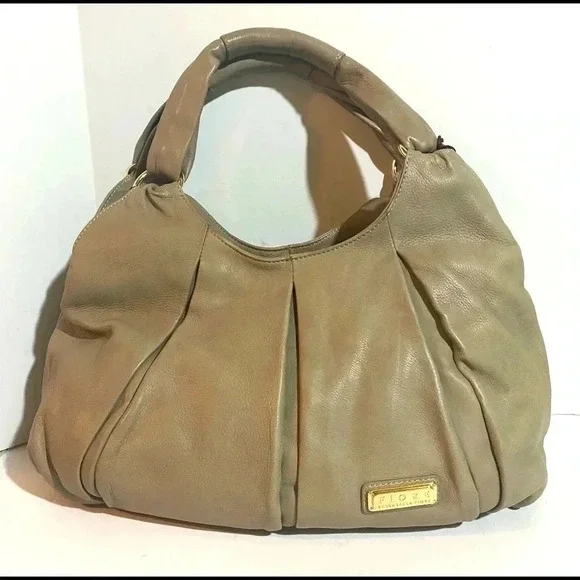 Isabella Fiore beige leather satchel handbag